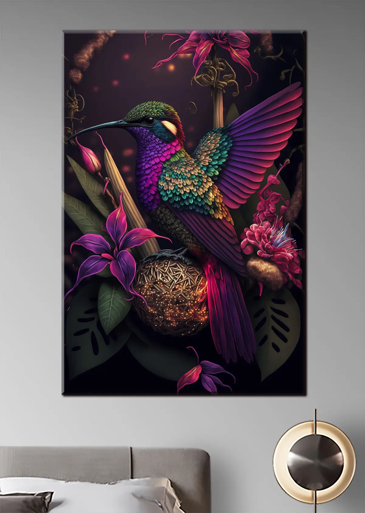 carta da parati Uccello, viola e luce nr. s33703