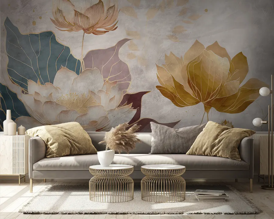 Carta da parati Floreale Bellissimi fiori grandi n. u95418