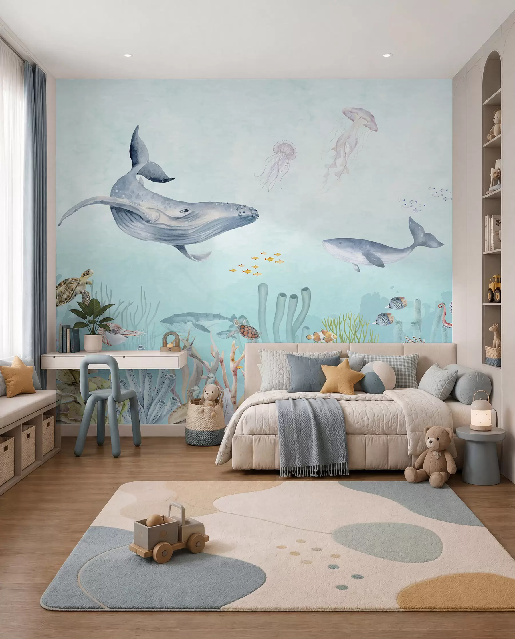 carta da parati Balene e amici del mare nr. u95446