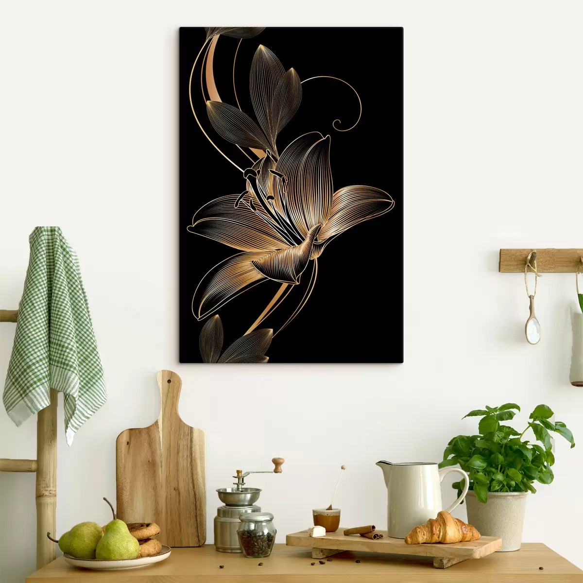 carta da parati Motivo floreale senza cuciture con fiori di giglio nr. s34437