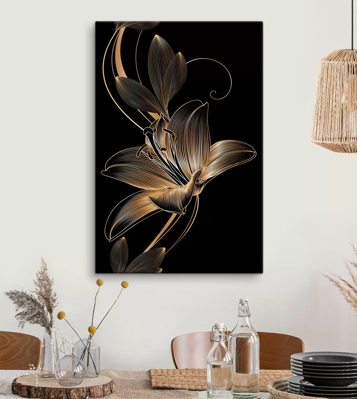 carta da parati Motivo floreale senza cuciture con fiori di giglio nr. s34437