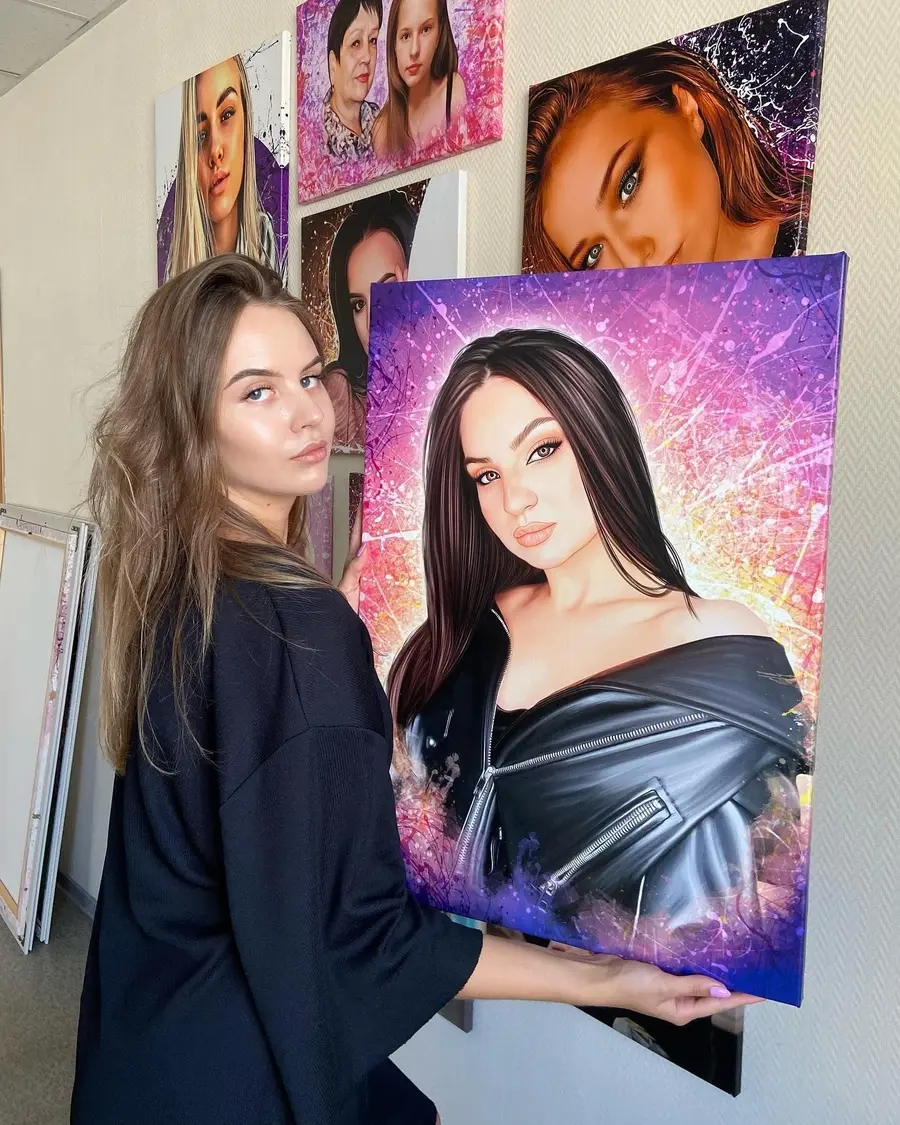 carta da parati Viola, fotografia flash e gesto nr. s34660