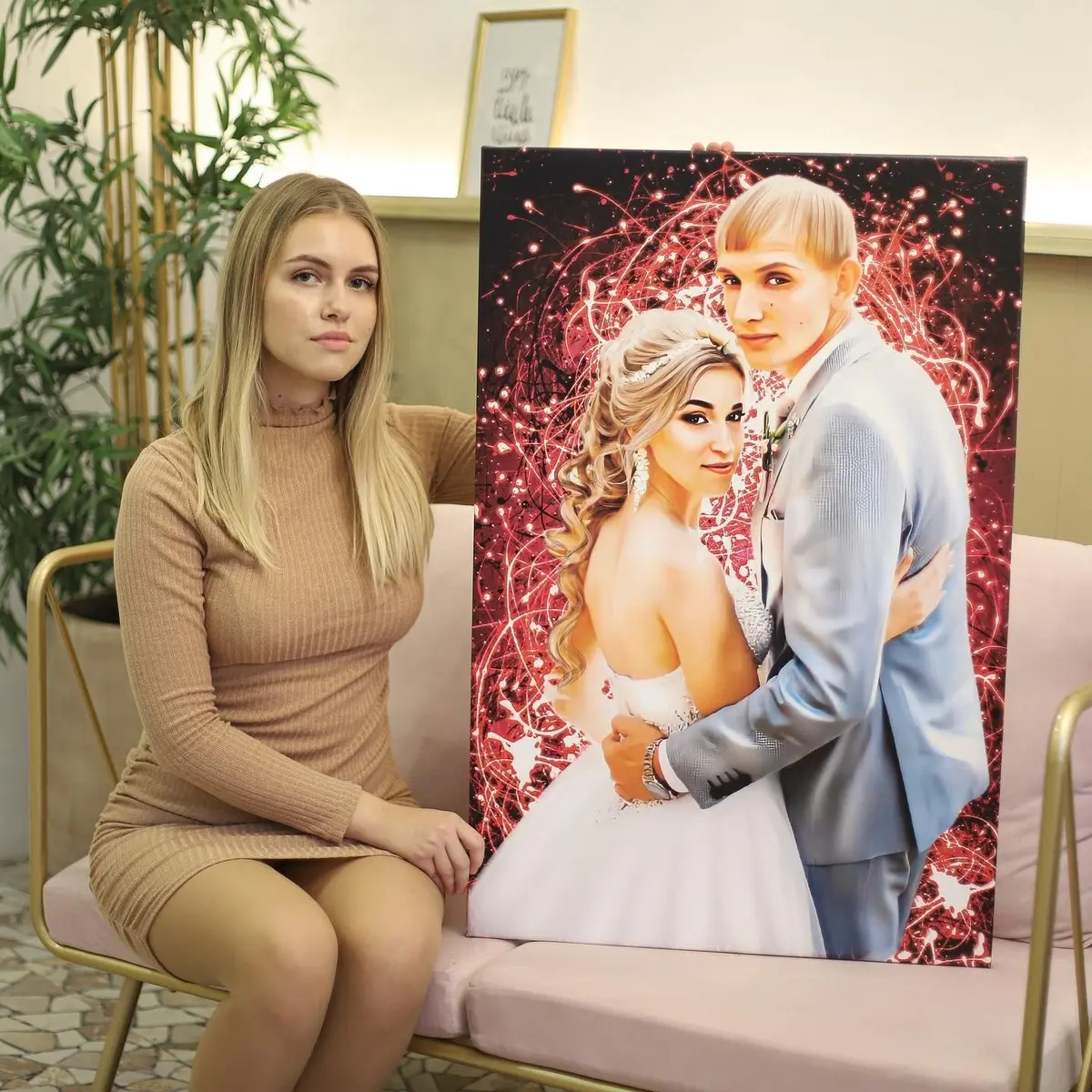 carta da parati Piante, felicità e arte nr. s34664