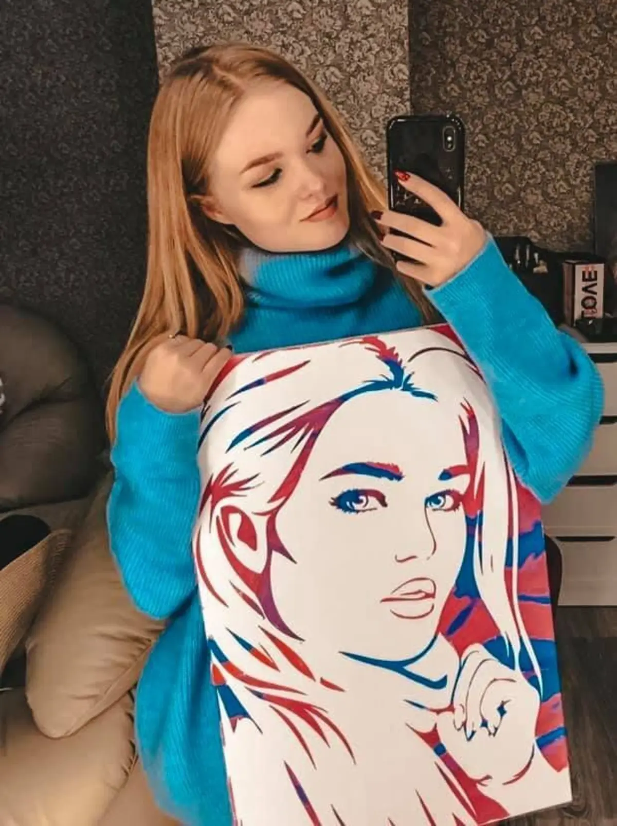 carta da parati Labbro, sorriso e spalla nr. s34678