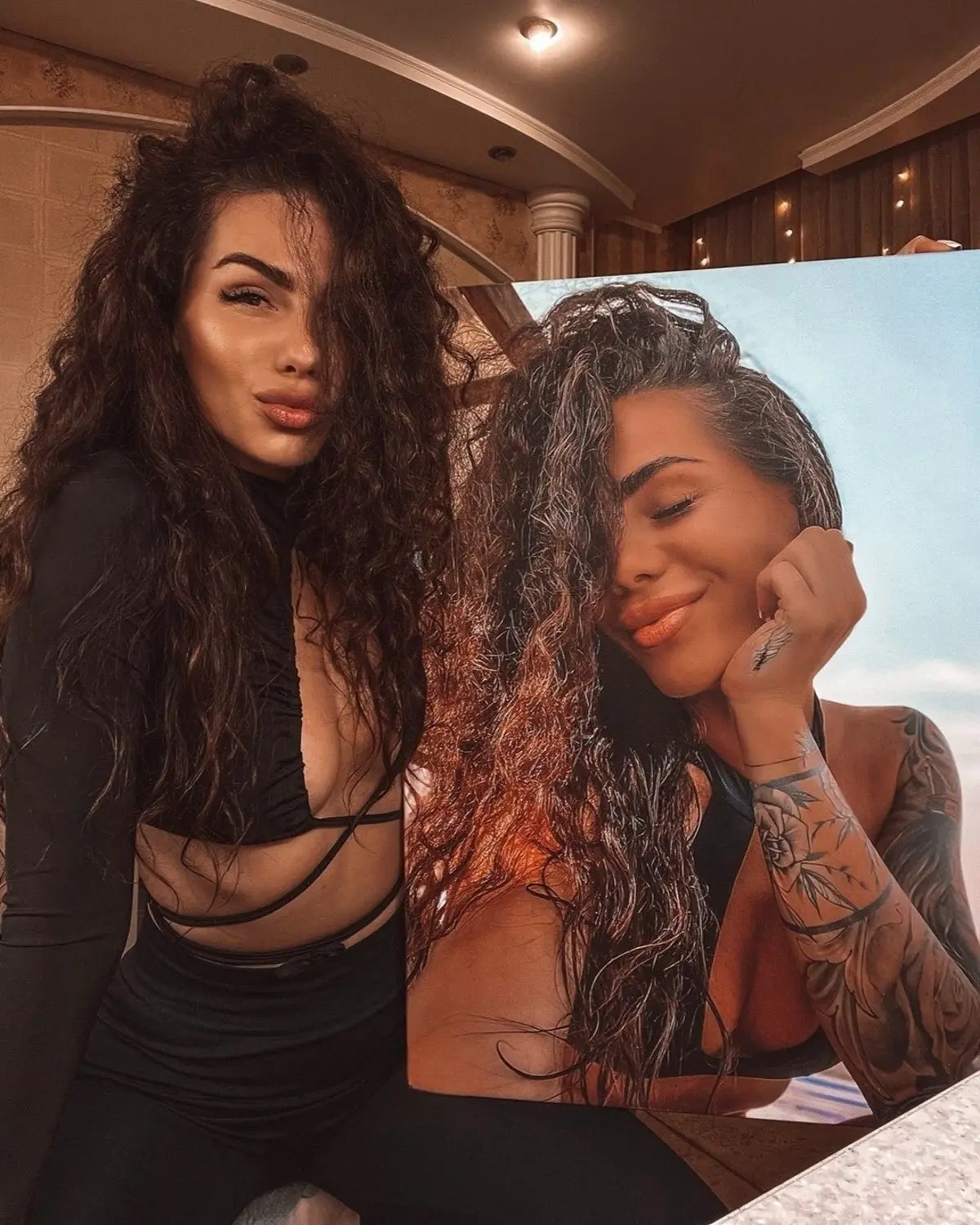 carta da parati Fotografia di spalla, ciglia e flash nr. s34717