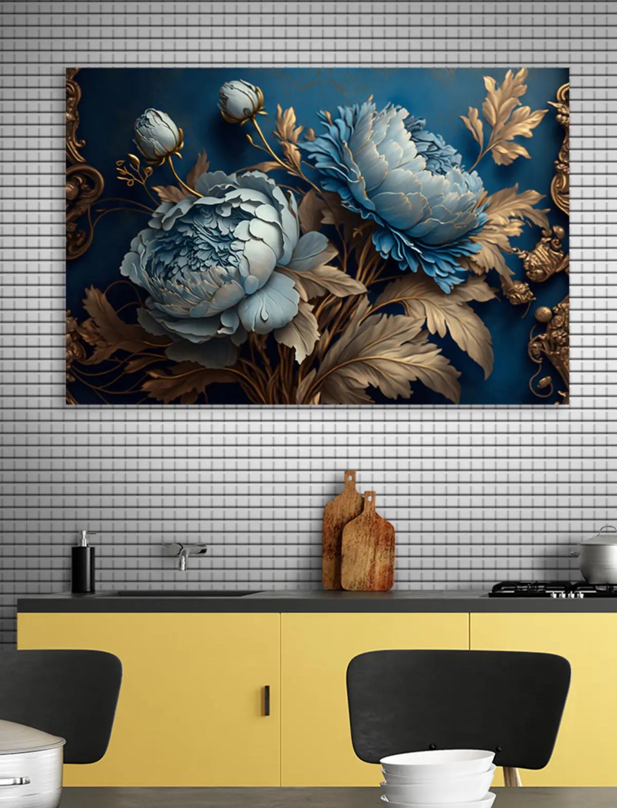 carta da parati Botanica, natura e azzurro nr. s33941