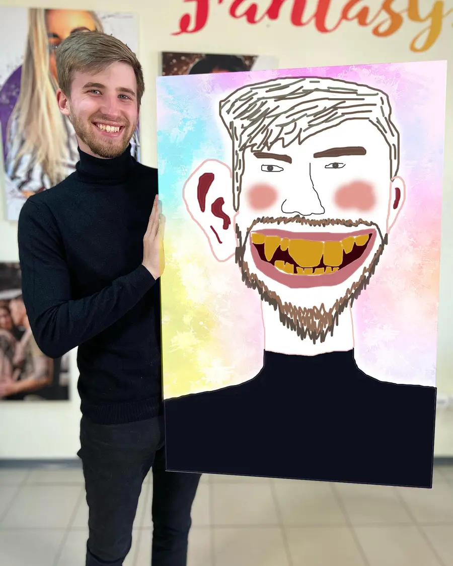 carta da parati Capelli, testa e sorriso nr. s34835