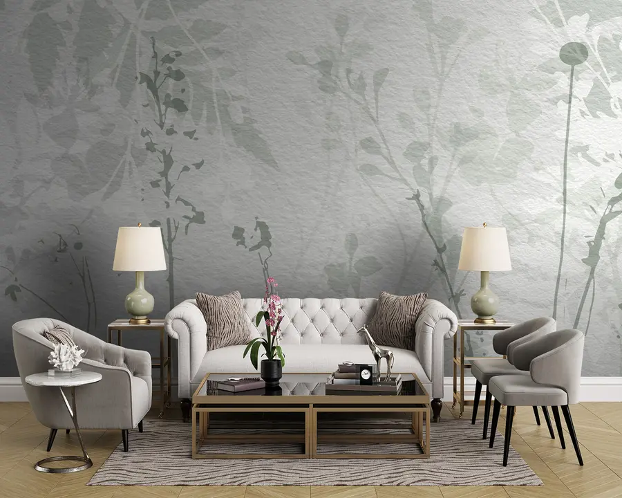 carta da parati Priorità bassa floreale dell'acquerello nei toni del beige nr. u96104