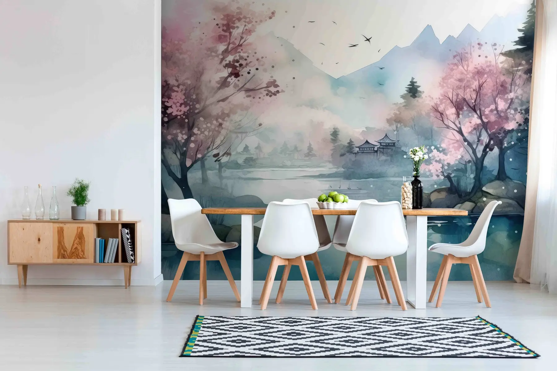 carta da parati Paesaggio della montagna della baia nr. u96039