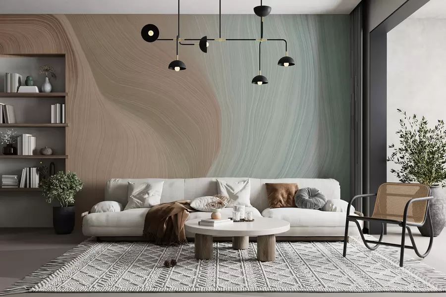 carta da parati Onde grigio ardesia nr. u96285