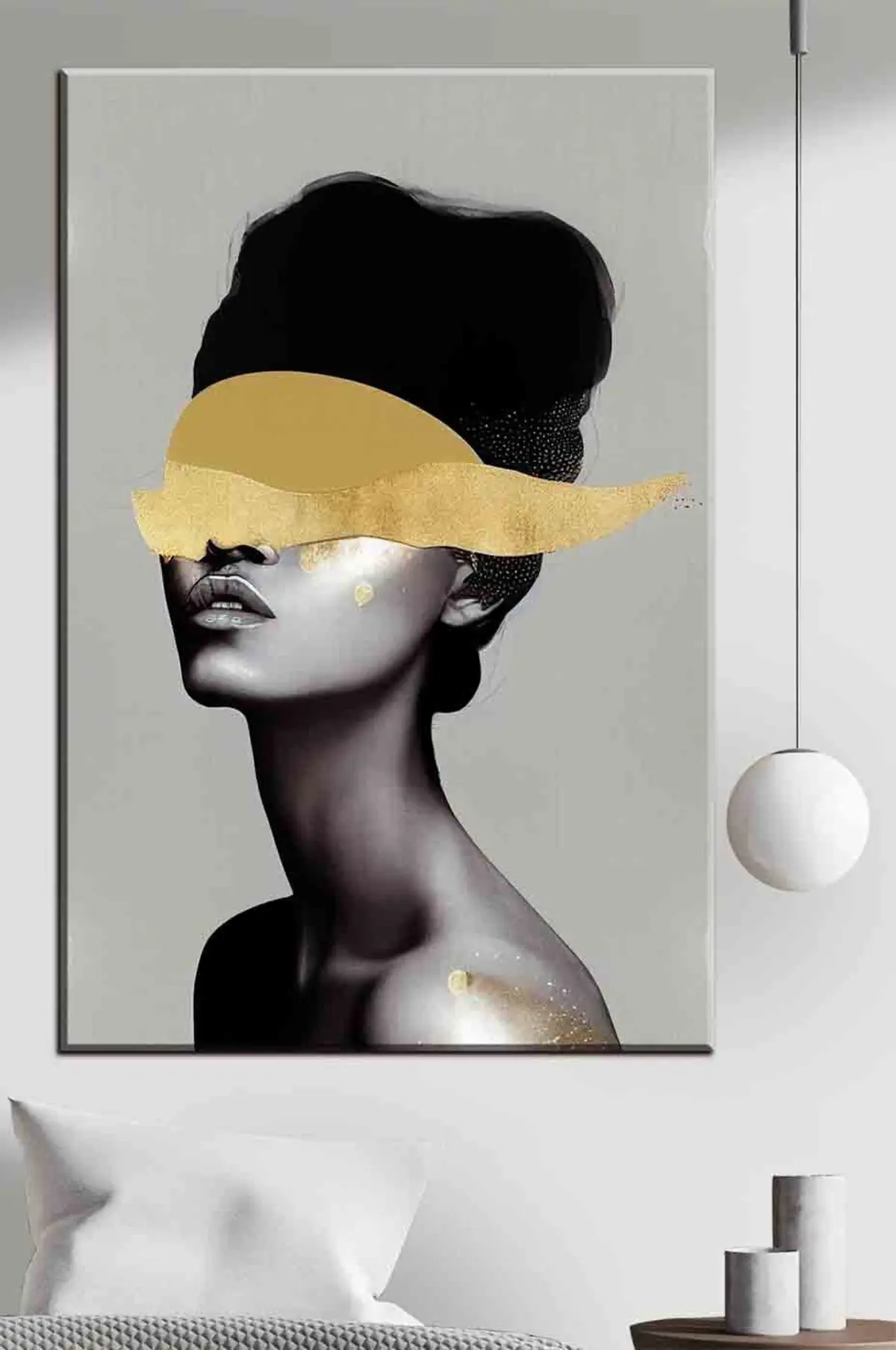 carta da parati Immagine di una giovane donna con la vernice sul viso nr. s34862