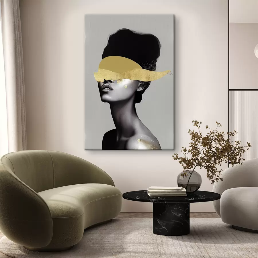 carta da parati Immagine di una giovane donna con la vernice sul viso nr. s34862