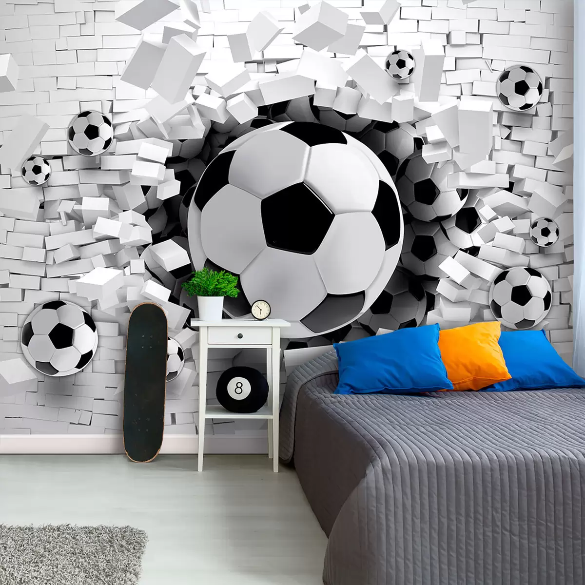 carta da parati Il pallone sfonda il muro nr. u96315