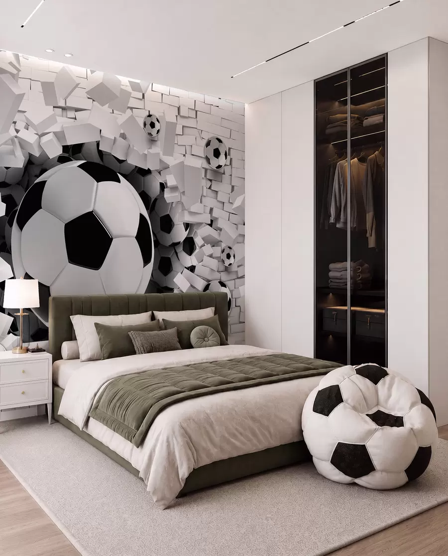 carta da parati Il pallone sfonda il muro nr. u96315