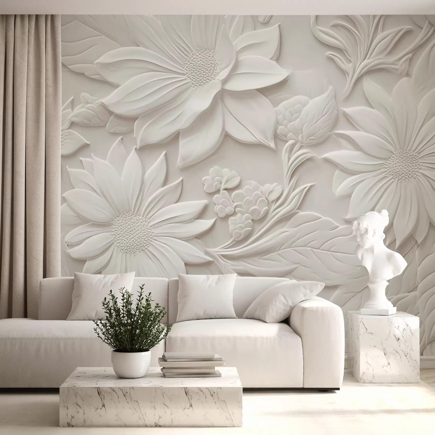 Carta da parati 3D Fiori fiori in 3-D n. u96695