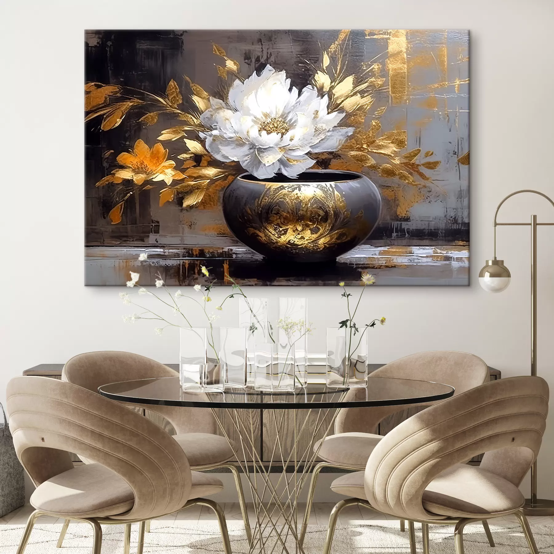 carta da parati Fiore, pianta e vaso di fiori nr. s35388