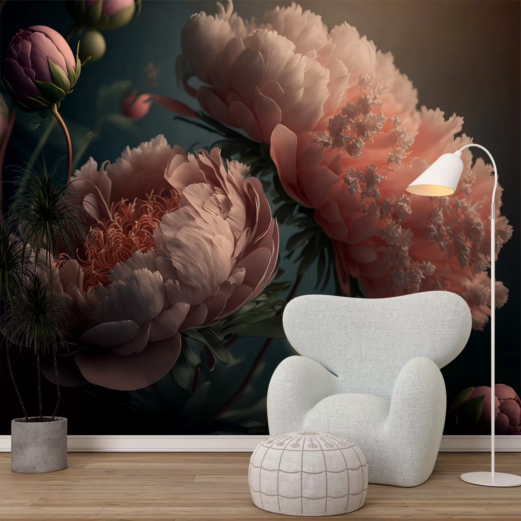 carta da parati Fiori crepuscolari nr. u96633