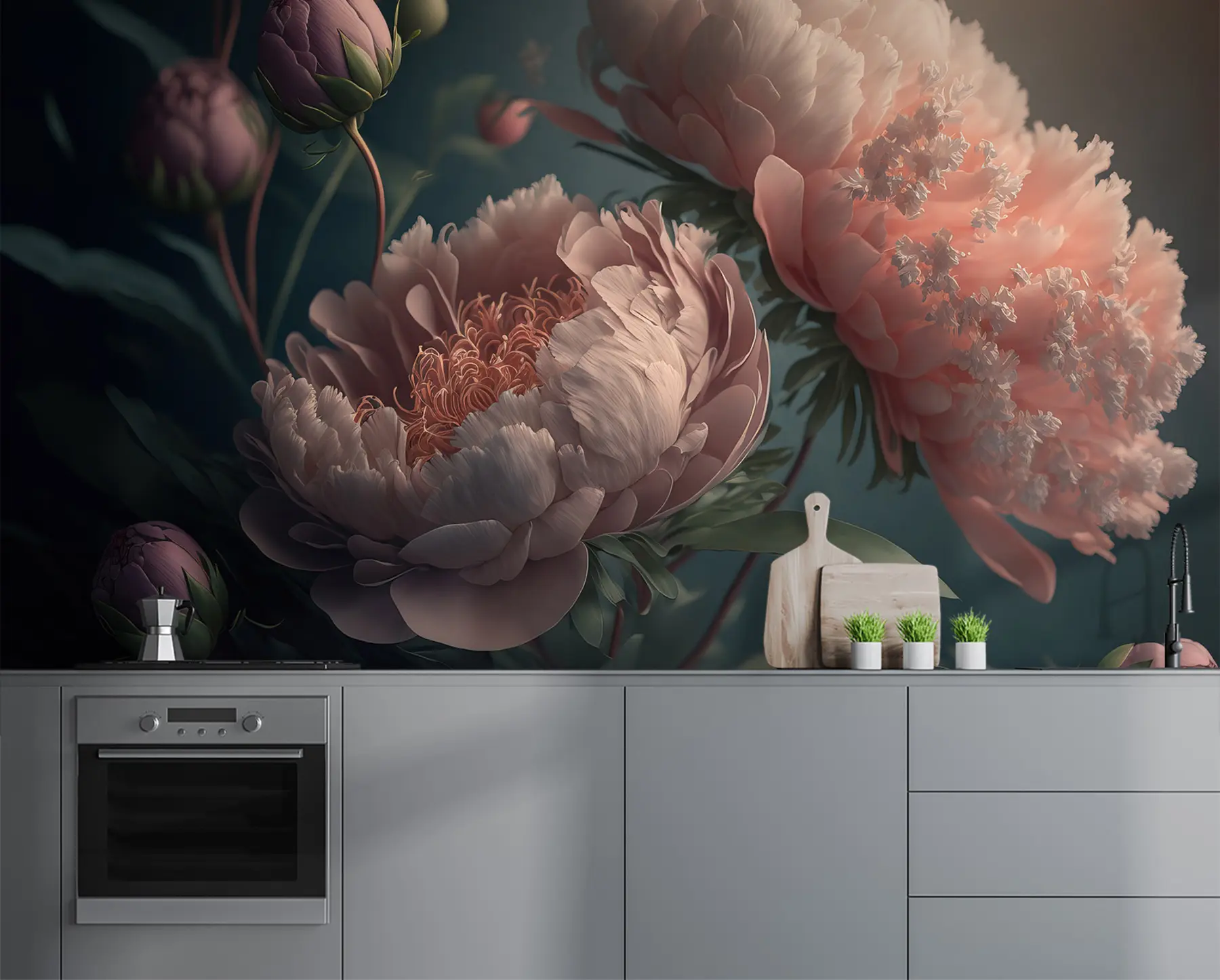 carta da parati Fiori crepuscolari nr. u96633