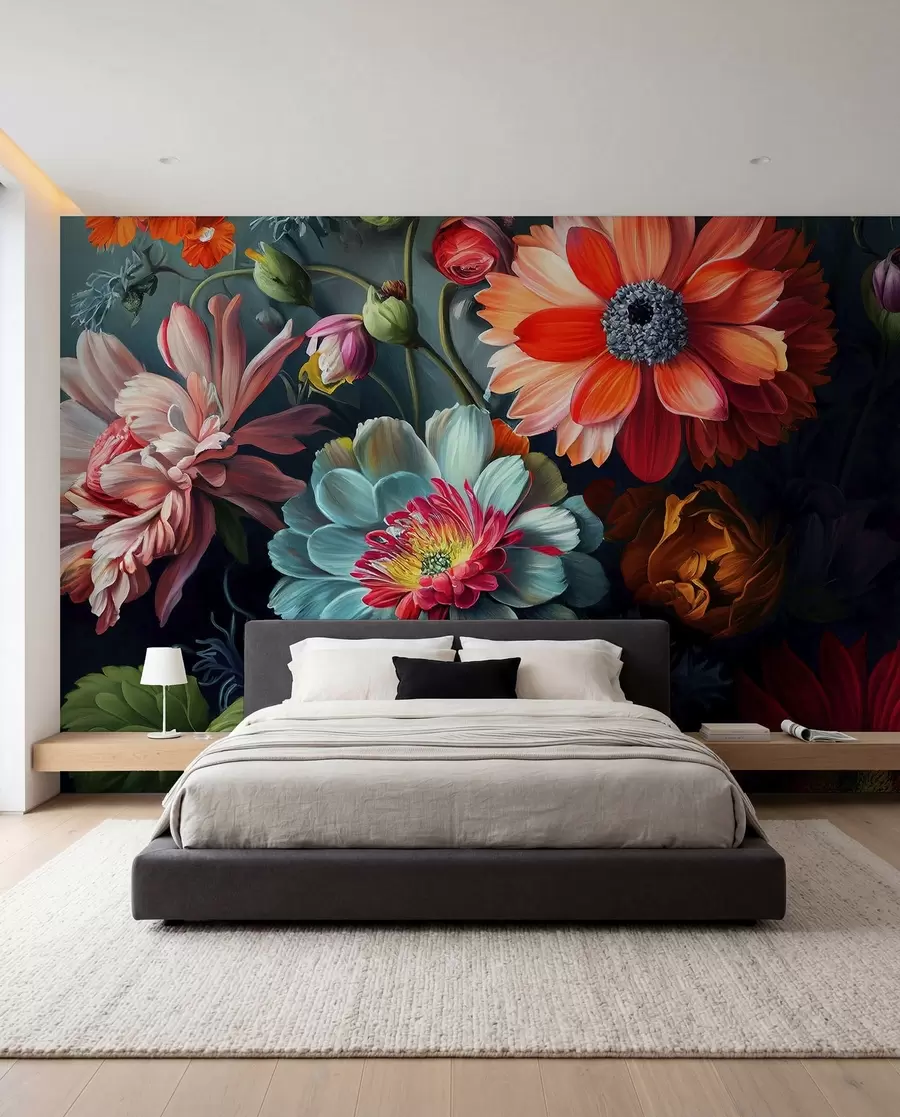 Carta da parati 3D Fiori Spruzzi floreali n. u96631