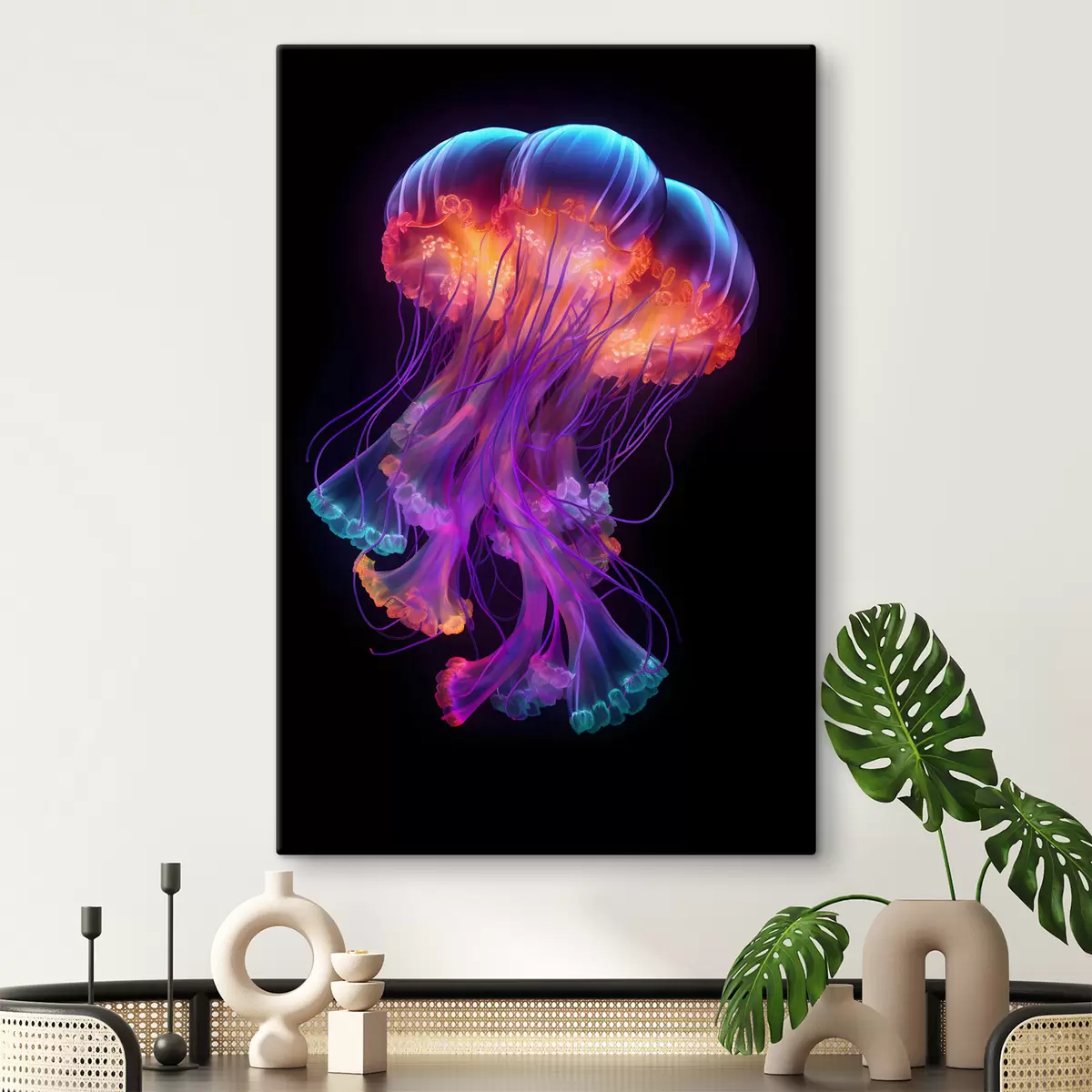 carta da parati Acqua, meduse e viola nr. s35363