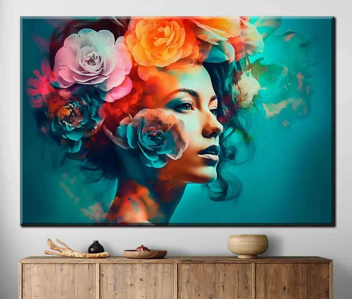 carta da parati Fiore, sorriso e ciglia nr. s35366