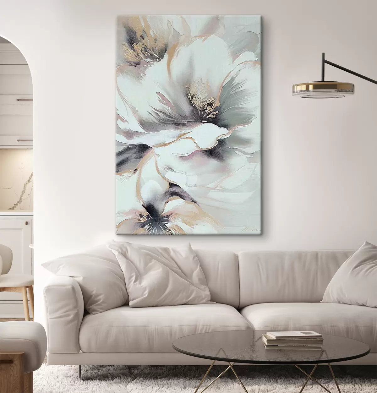 carta da parati Motivo floreale con foglie, piante e bambù nr. s35428