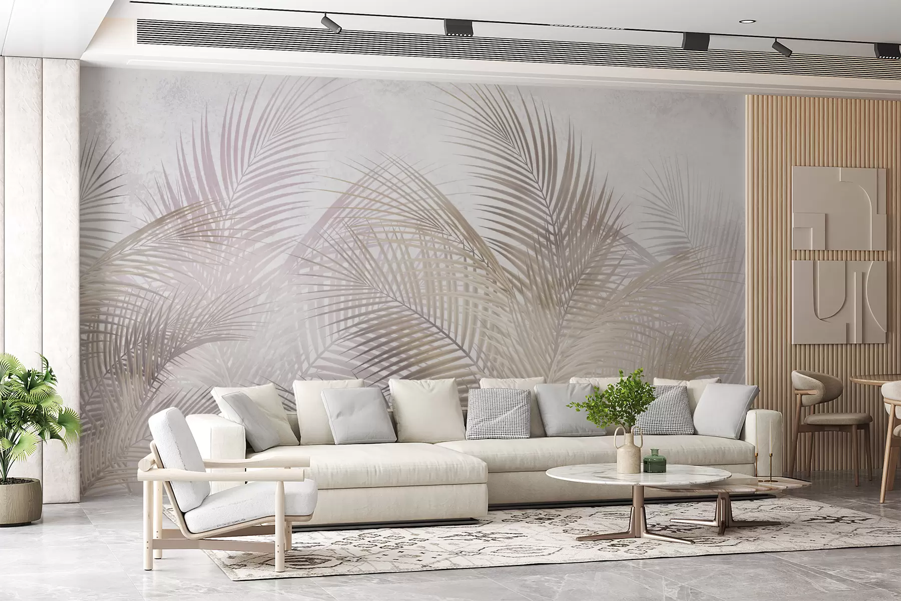 Carta da parati Tropici della Foresta alberi e foglie tropicali n. u96860