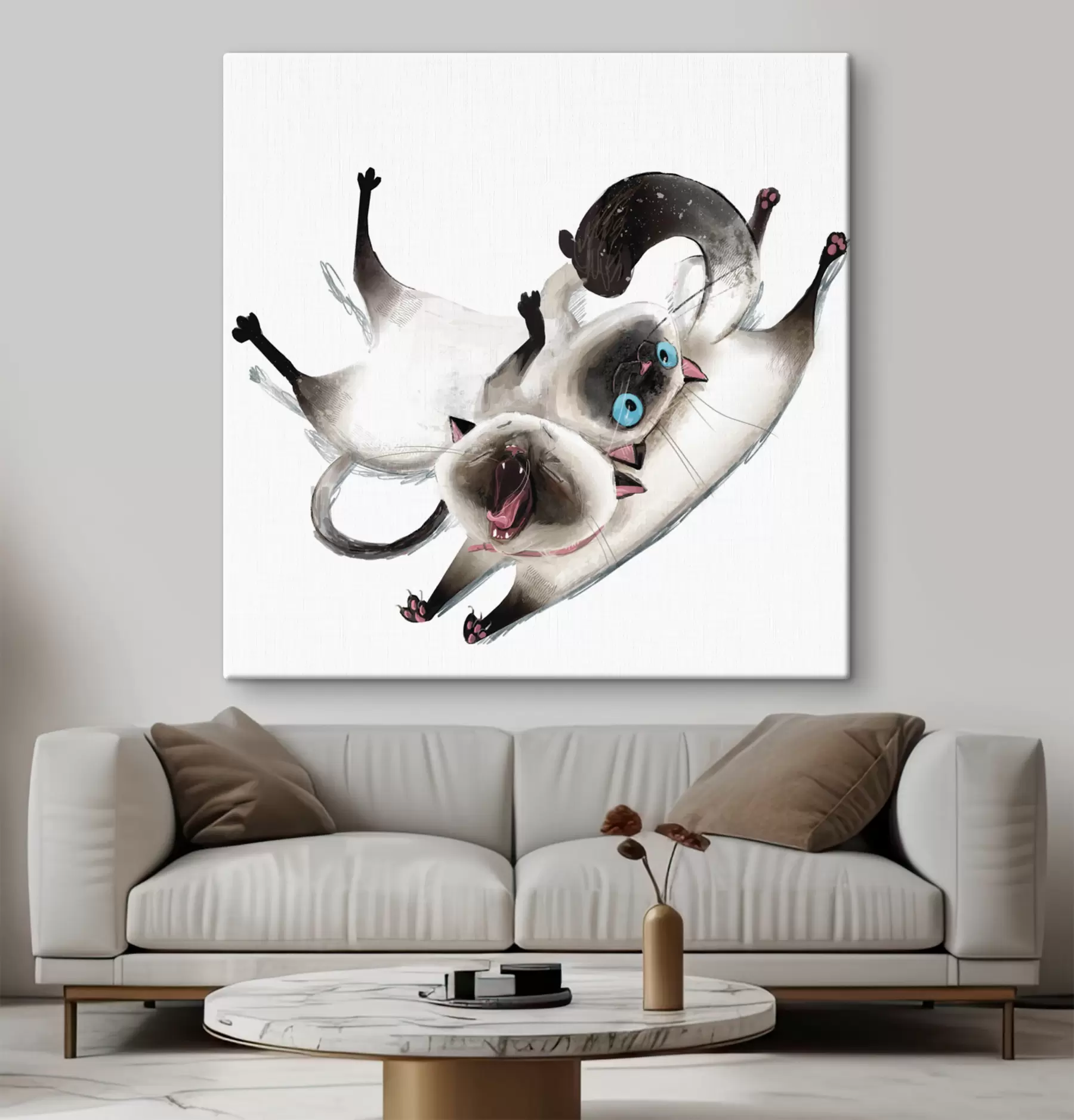 carta da parati Gatti giocherelloni che si divertono insieme nr. s34990