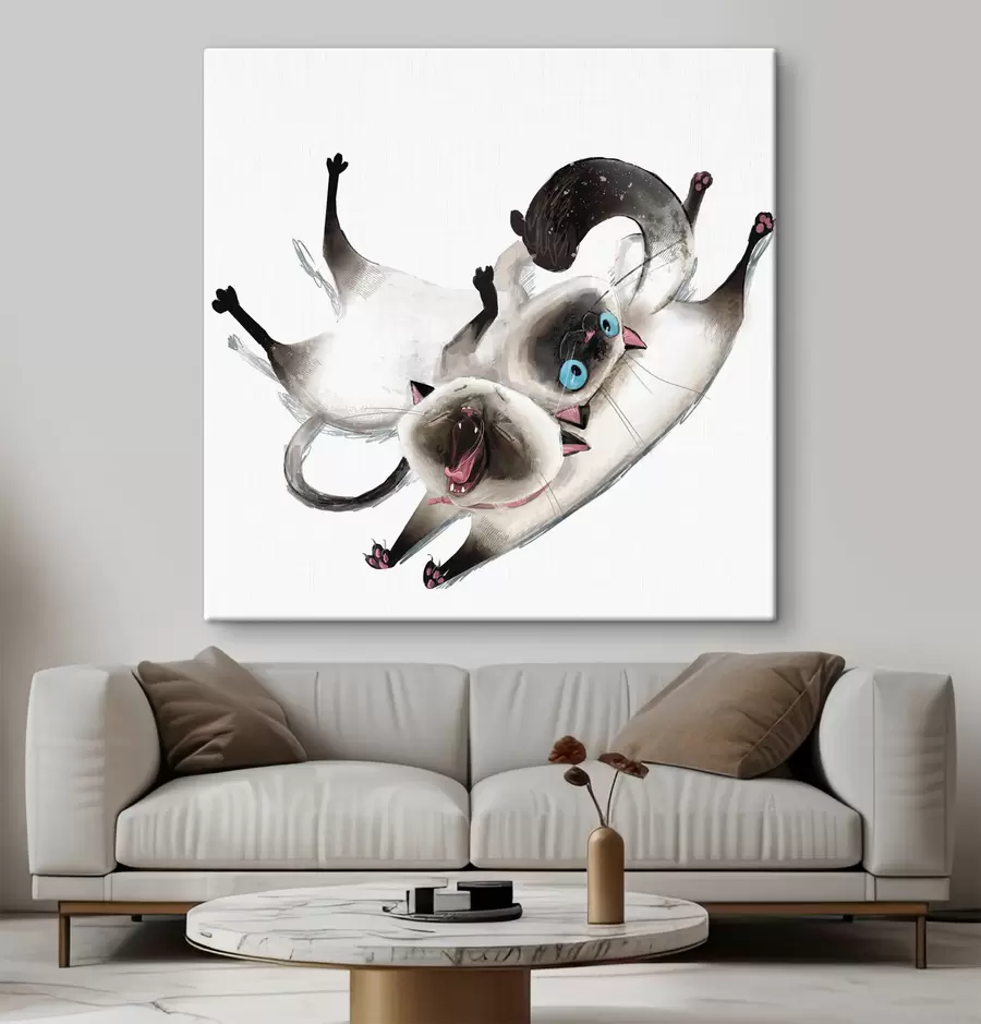 carta da parati Gatti giocherelloni che si divertono insieme nr. s34990