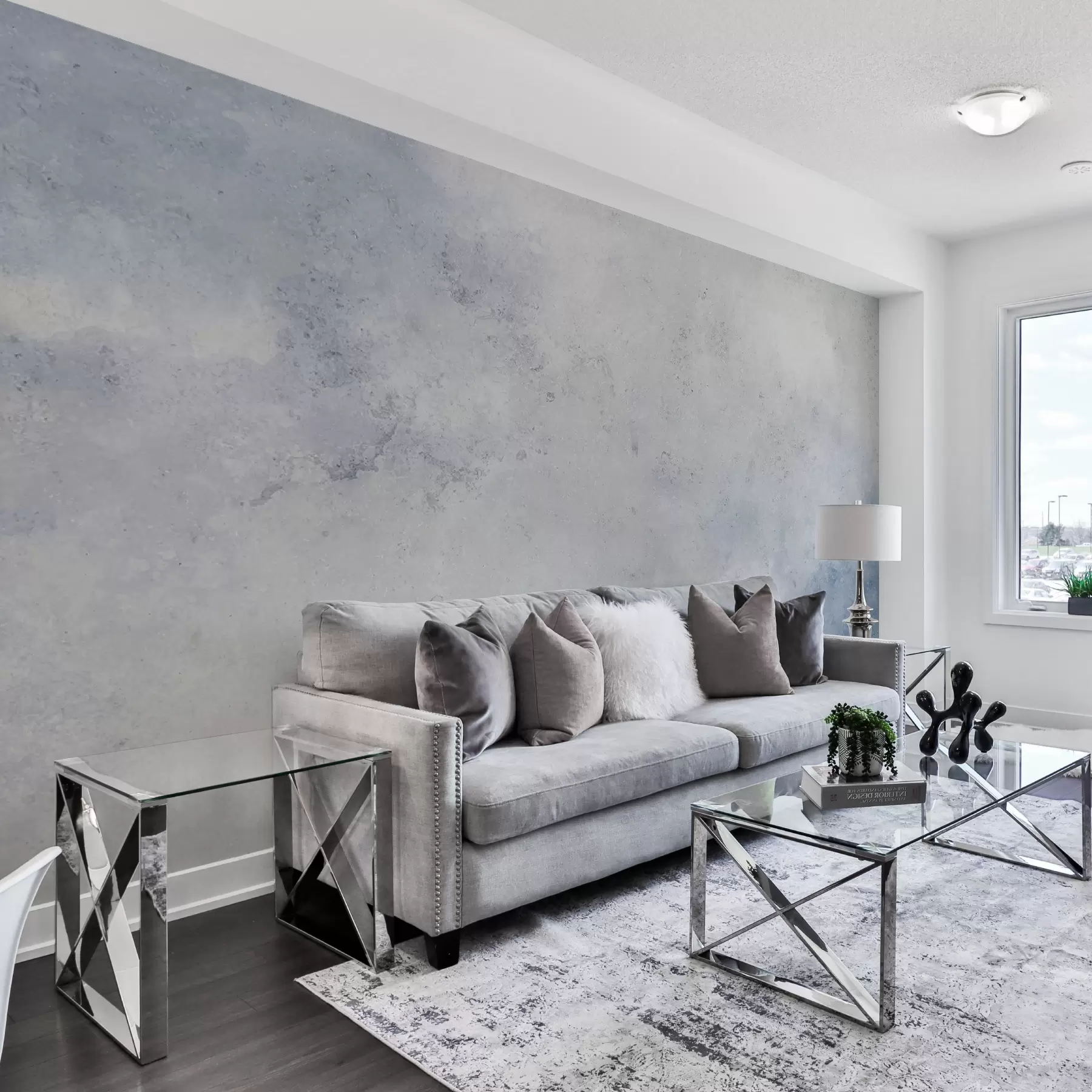 carta da parati Cemento grigio-blu nr. u97225