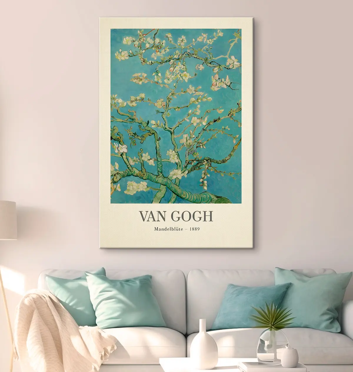 carta da parati Rami in fiore su sfondo blu nr. s35610