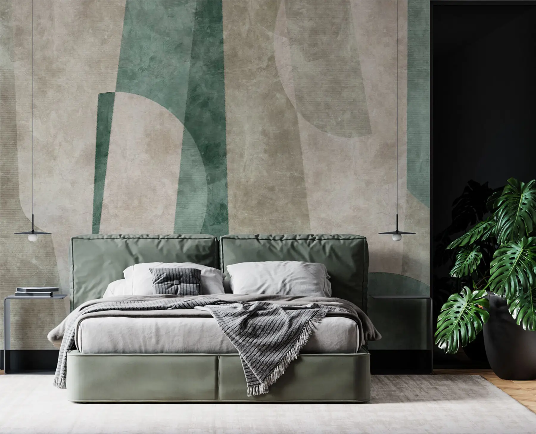 carta da parati Forme geometriche nello stile del loft grunge nr. u97194