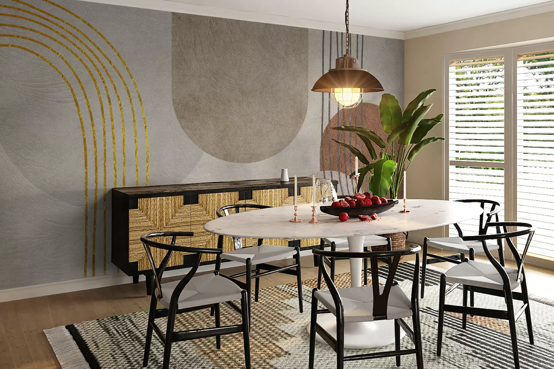 carta da parati Modello boho astratto nr. u97255