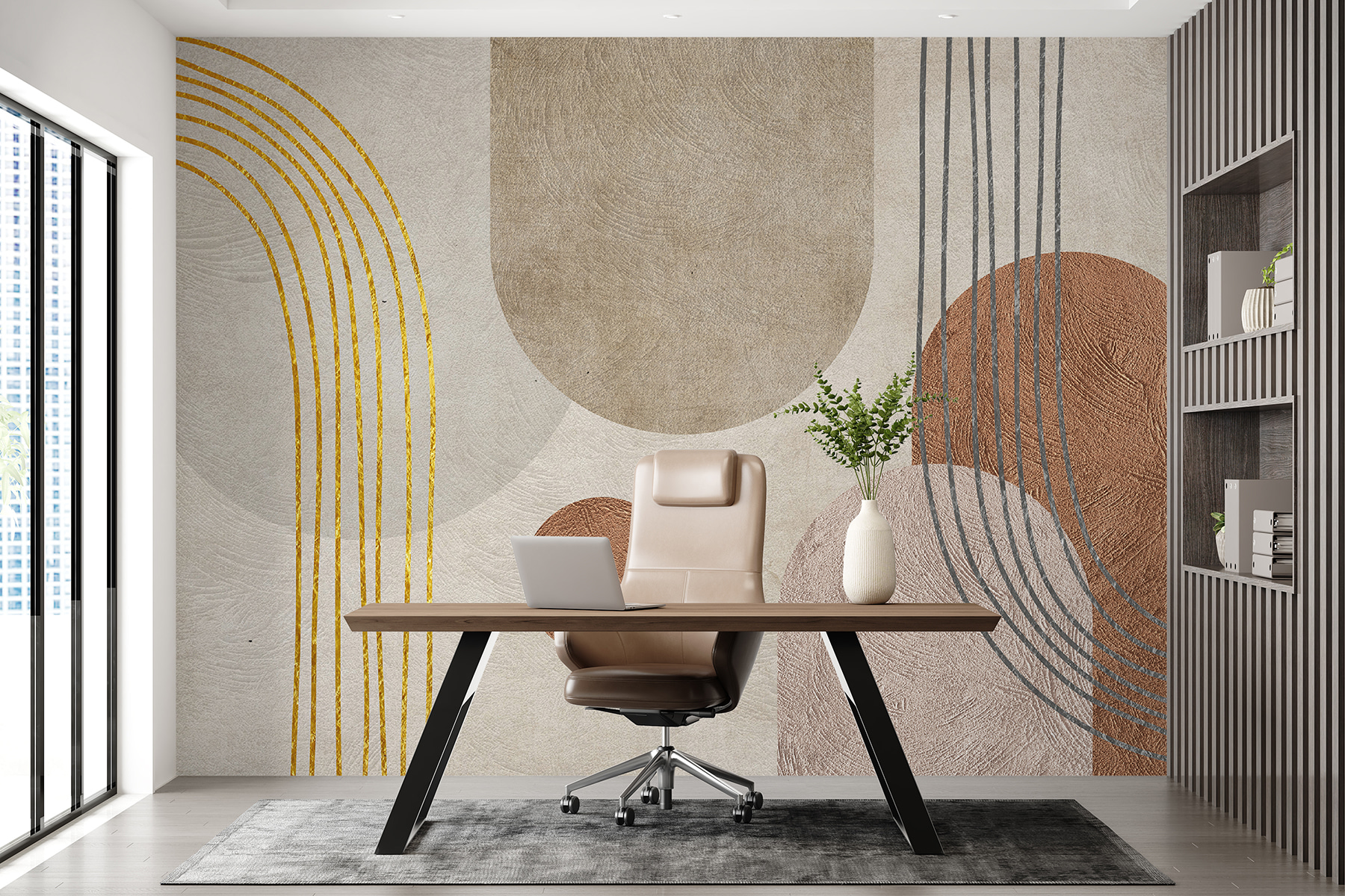 Arazzi Decorativi Per Parete 2 Arazzi Verticali Boho PLIGREAT - Motivo Astratto Paesaggistico, 130x33 Cm, Con Nappe, Per Camera E Soggiorno Set Arazzi Per Soggiorno