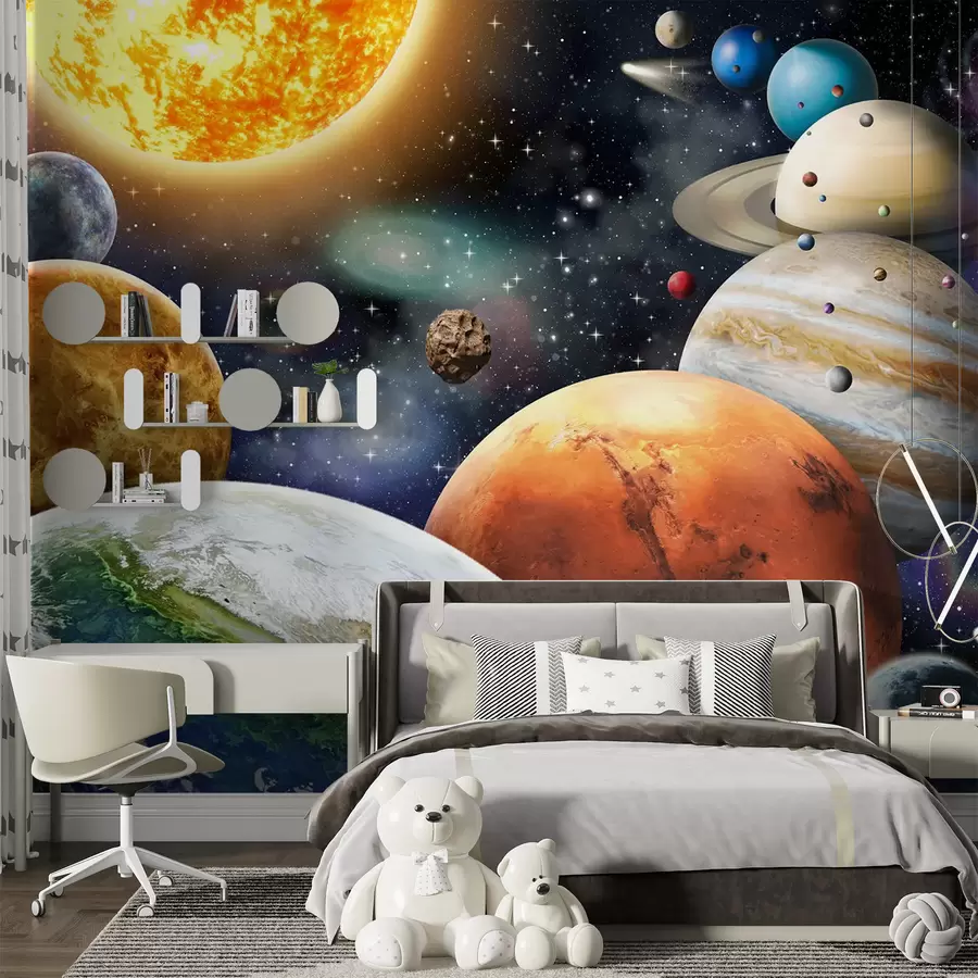 carta da parati Pianeti colorati del sistema solare nr. u97422