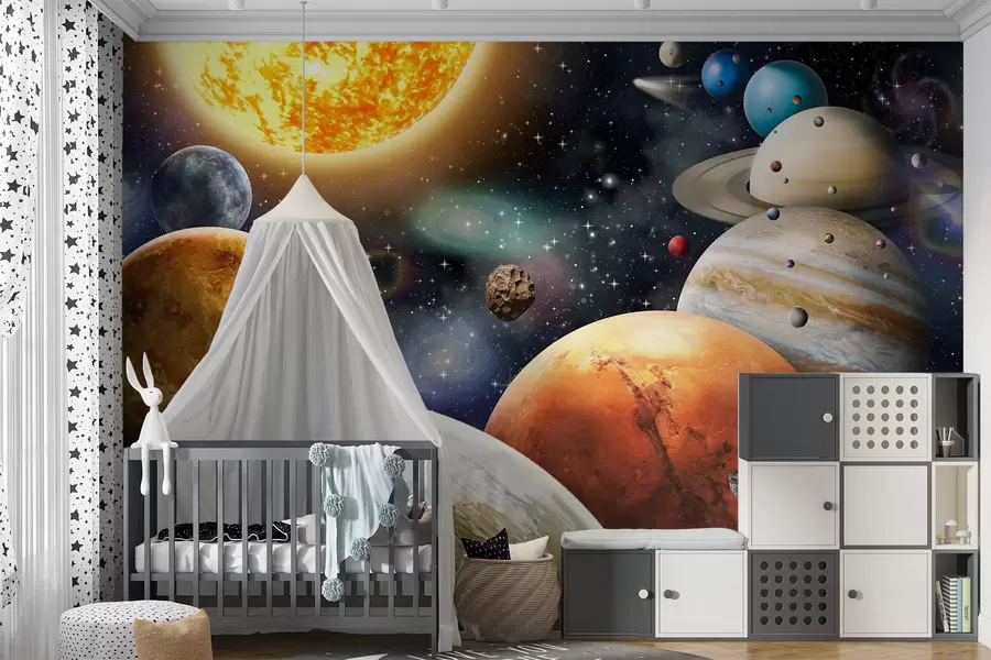 carta da parati Pianeti colorati del sistema solare nr. u97422