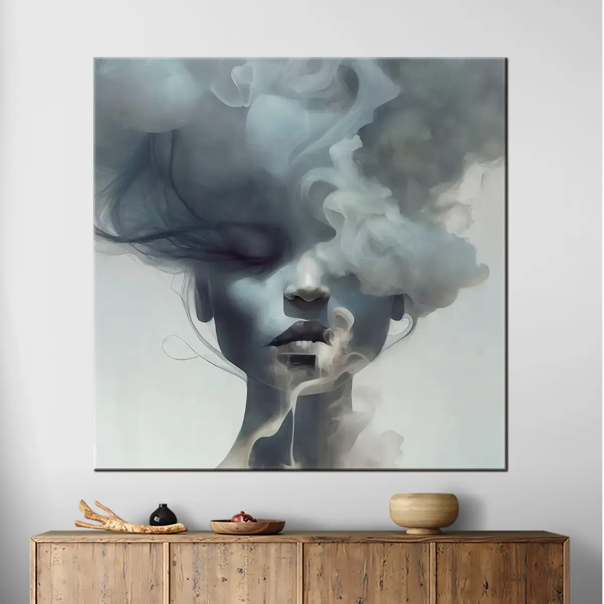 carta da parati Bellezza mistica avvolta nel fumo nr. s35818