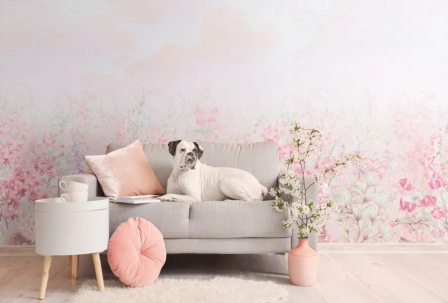 Carta da parati nature Fiori in rilievo 3D 