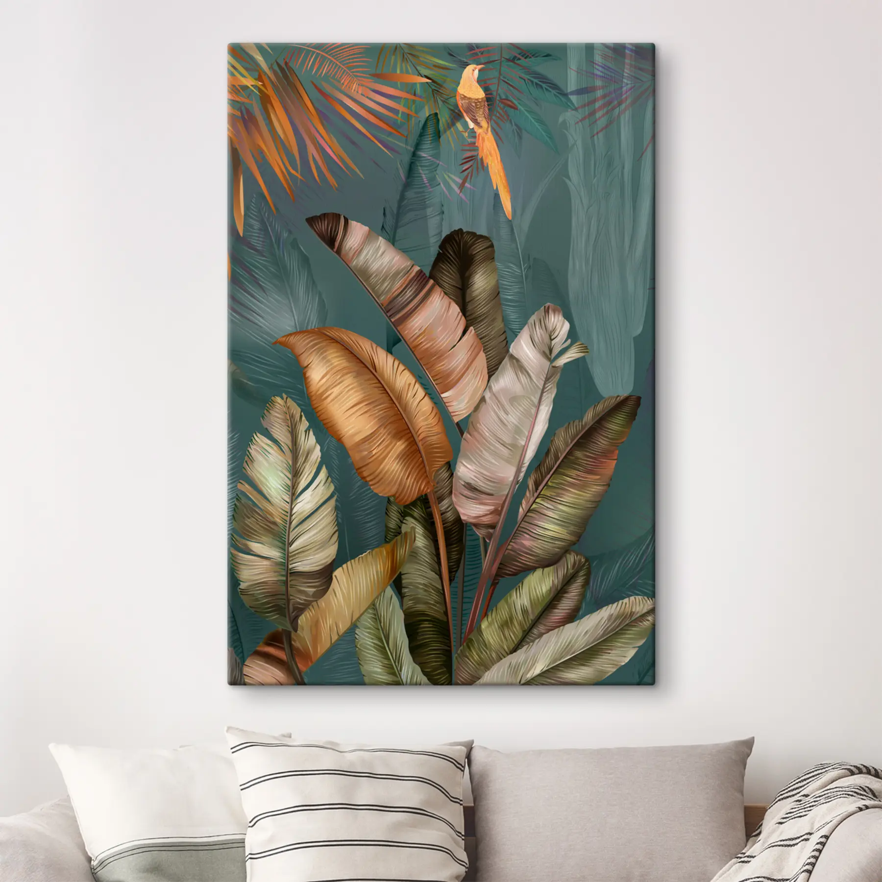 carta da parati Foglie tropicali con texture vibranti nr. s35860