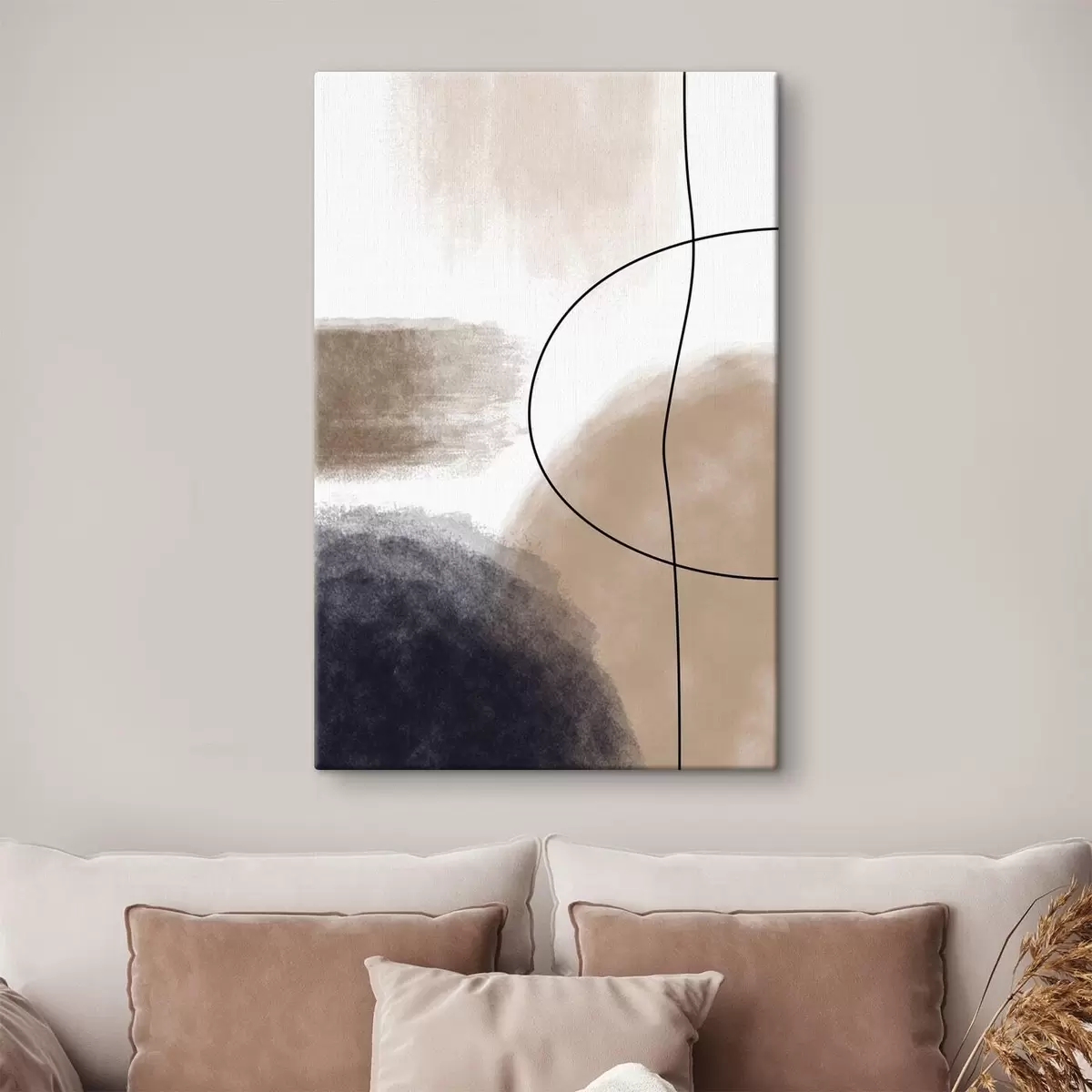 carta da parati Forme astratte in una tavolozza di colori tenui nr. s35944