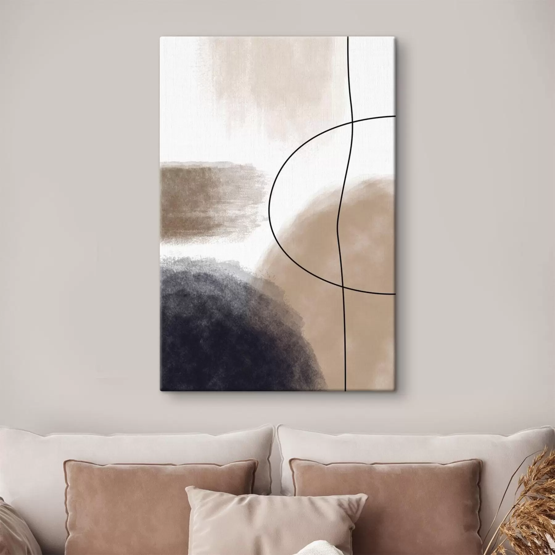 carta da parati Forme astratte in una tavolozza di colori tenui nr. s35944