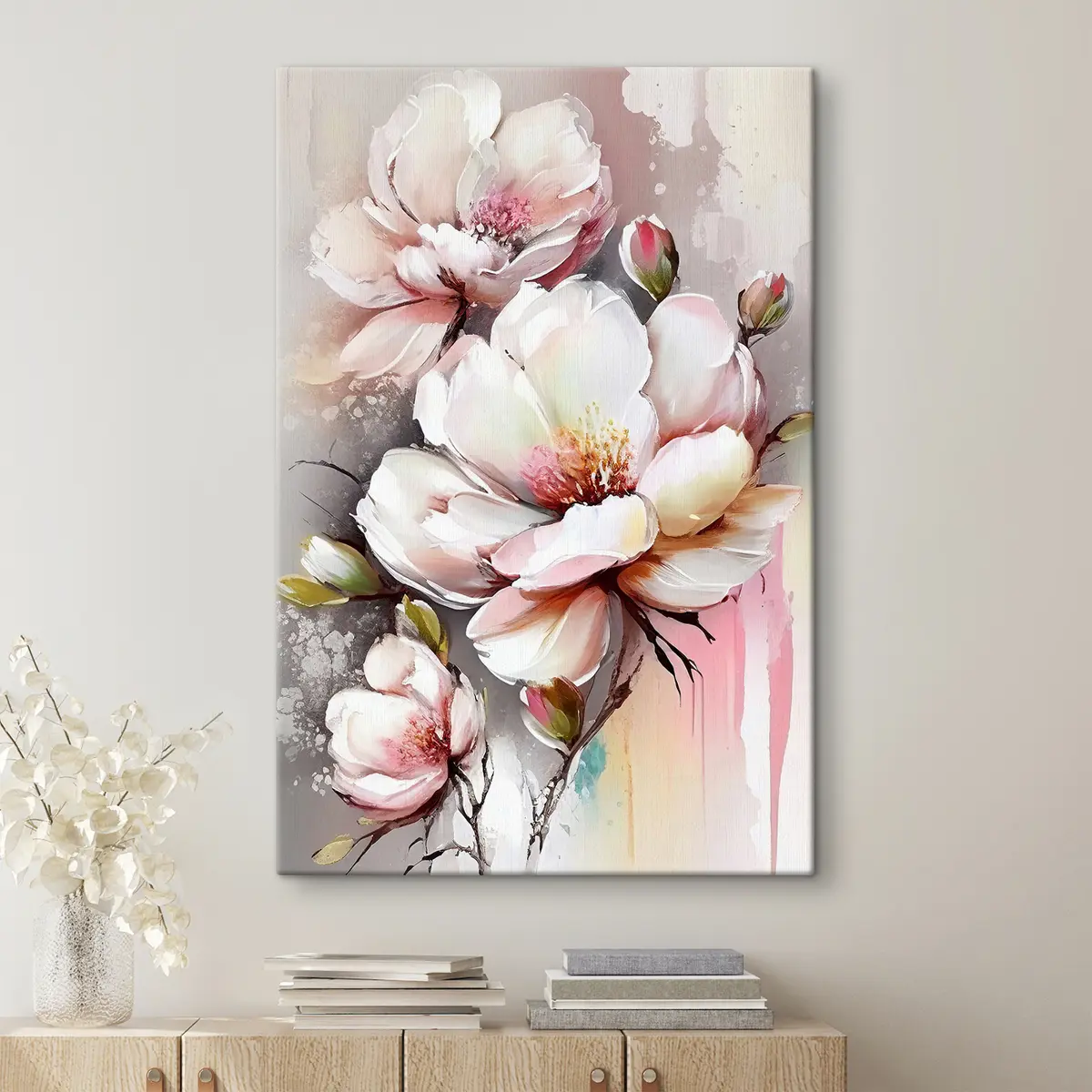 carta da parati Delicate fioriture in morbide tonalità pastello nr. s35925