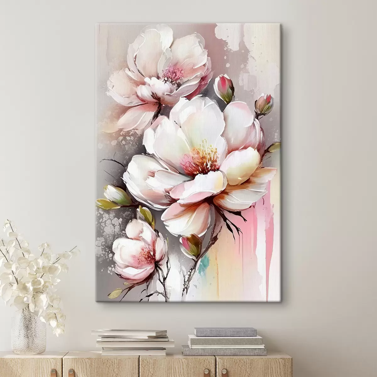 carta da parati Delicate fioriture in morbide tonalità pastello nr. s35925