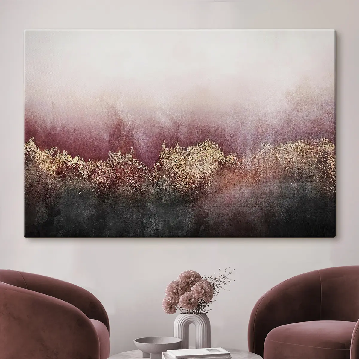 carta da parati Astrattismo nei toni del bordeaux e del nero nr. s35844