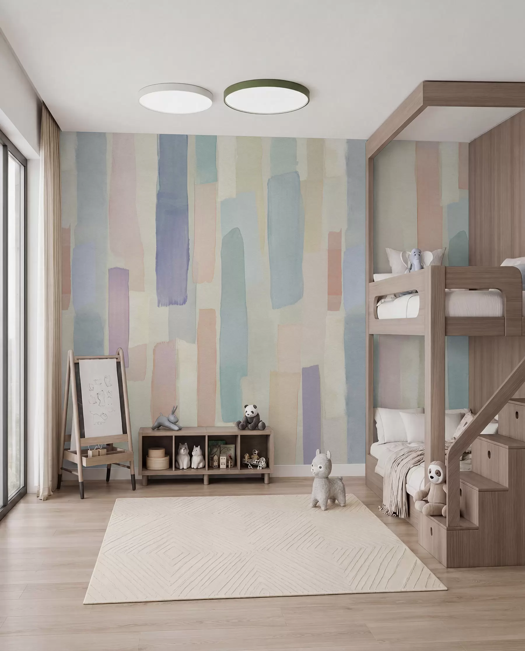 carta da parati Strisce verticali arcobaleno nr. u97869
