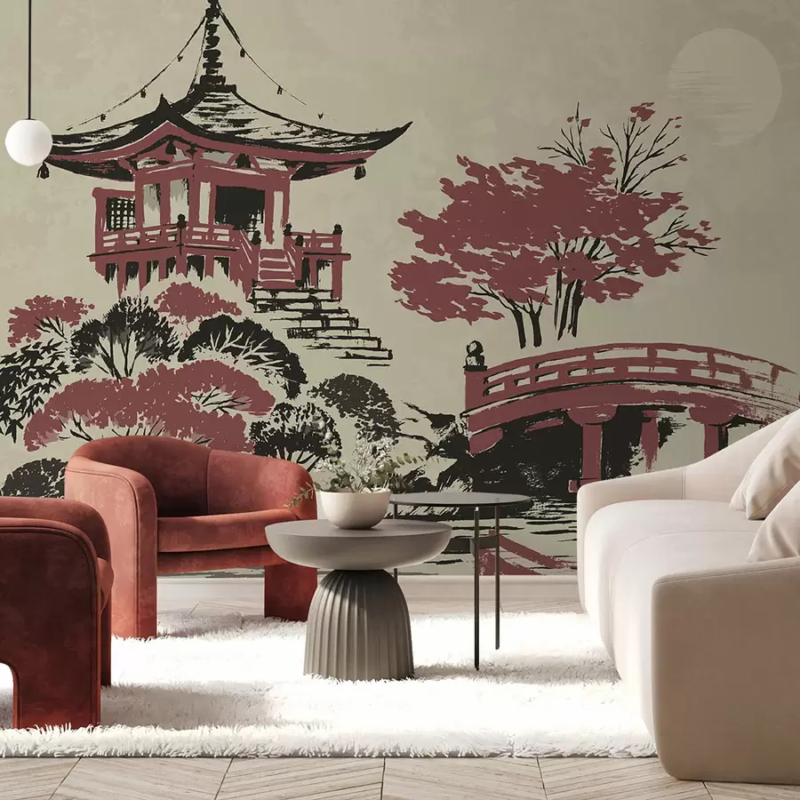 carta da parati Paesaggio autunnale a Kyoto nr. u97635