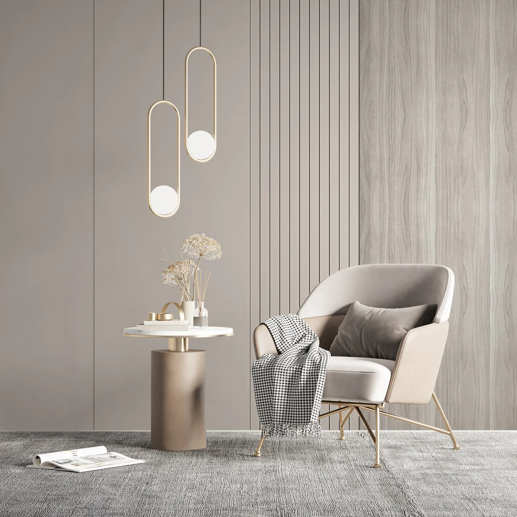 carta da parati Pannello con doghe e legno nr. u97549