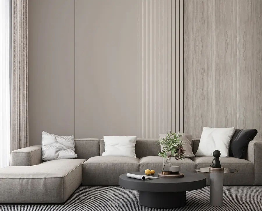 carta da parati Pannello con doghe e legno nr. u97549