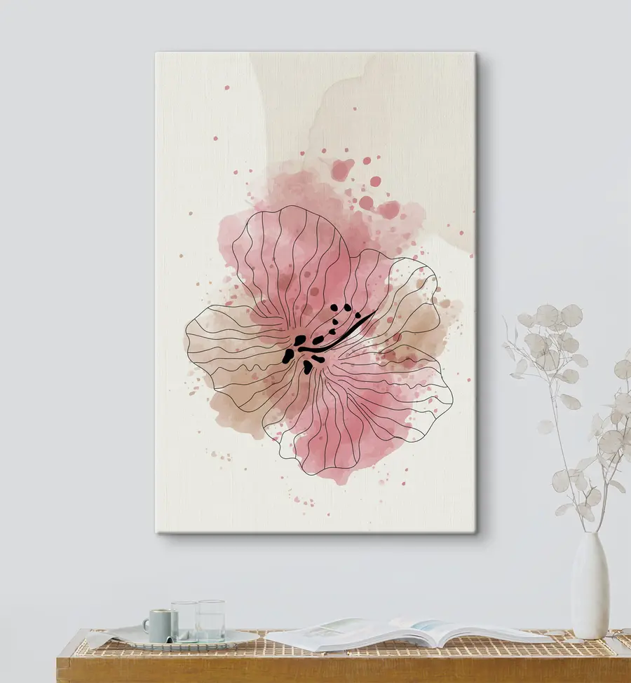 carta da parati Fard rosa in acquerello nr. s36136