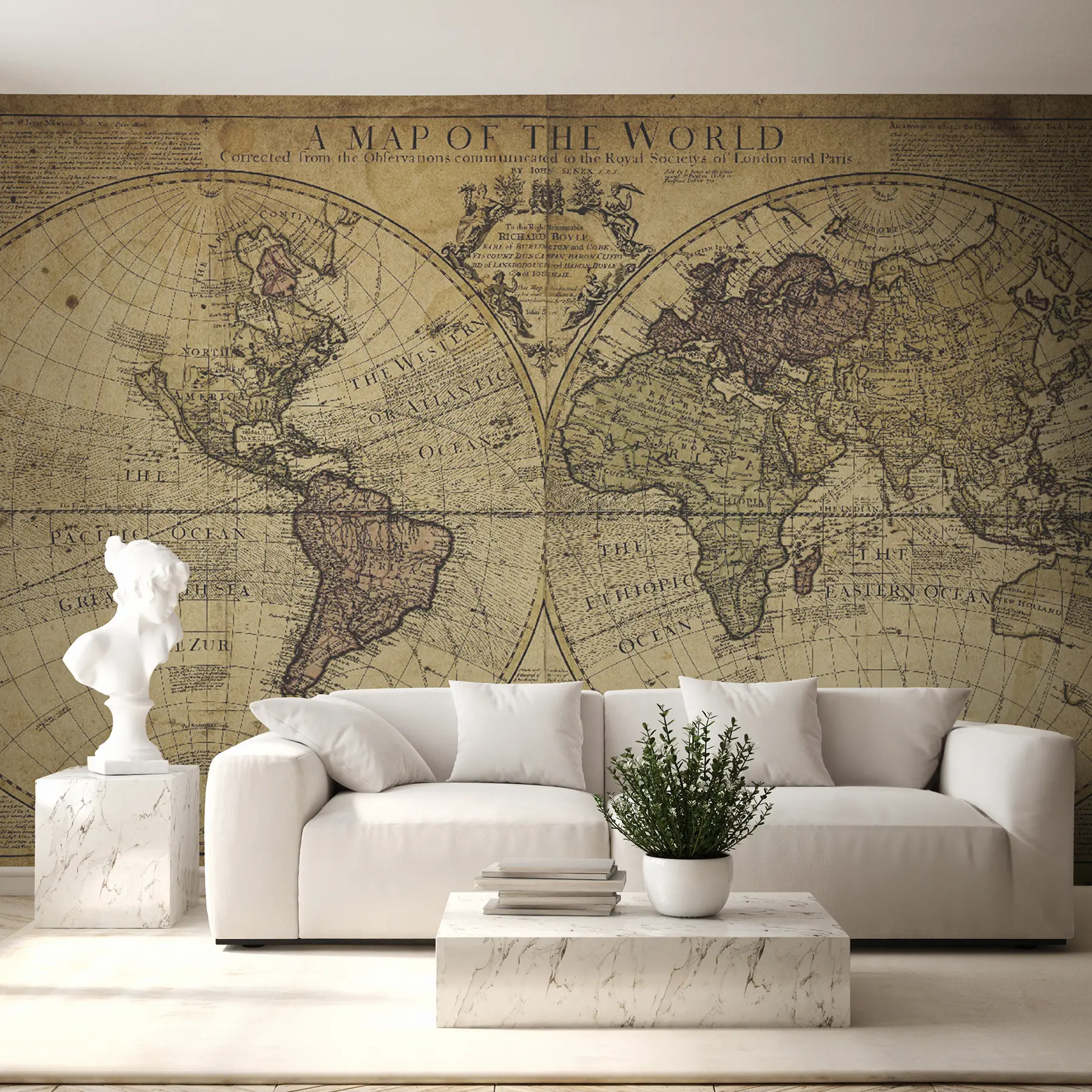 carta da parati Un antico mappamondo nr. u18533